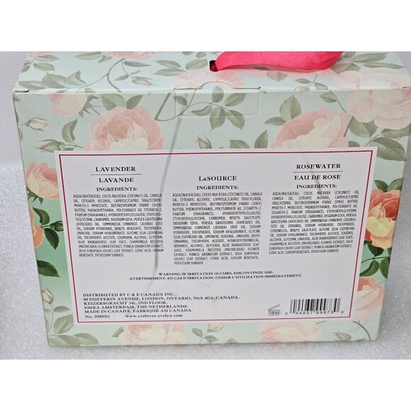 Crabtree & Evelyn Hand Therapy Gift Set Lavender Rosewater La Source 3x100g - Picture 2 of 2